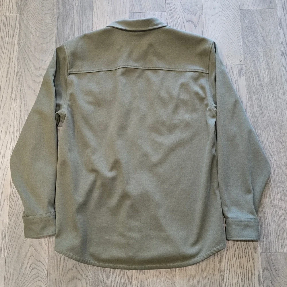 BYLT Coastal Overshirt Olive Green Long Sleeve Button Up Shirt Men's Large - Picture 6 of 9